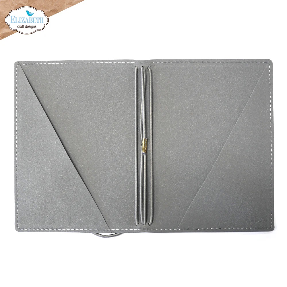 Elizabeth  - Art Journal - Stonewashed Grey Passport - 2