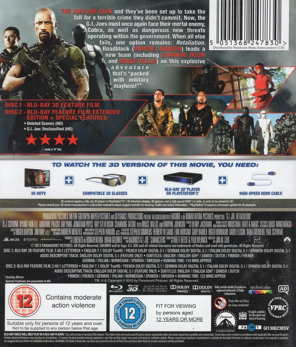 G.I. Joe 2: Retaliation (Real 3D + Blu-ray) - 2