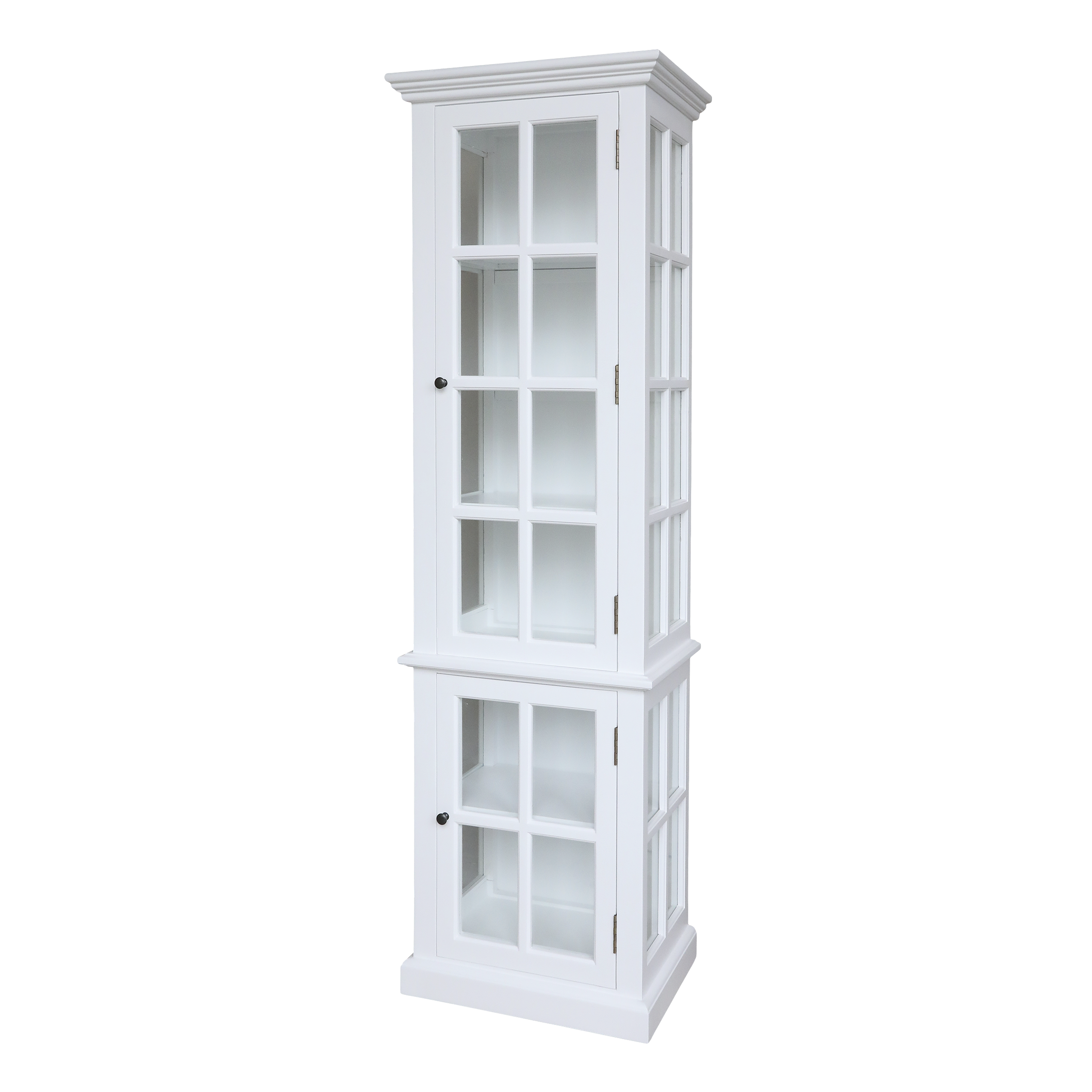 Marseille Display Cabinet with 2 doors and shelves - Display cabinet - H196/L60/W40 cm - White - 2