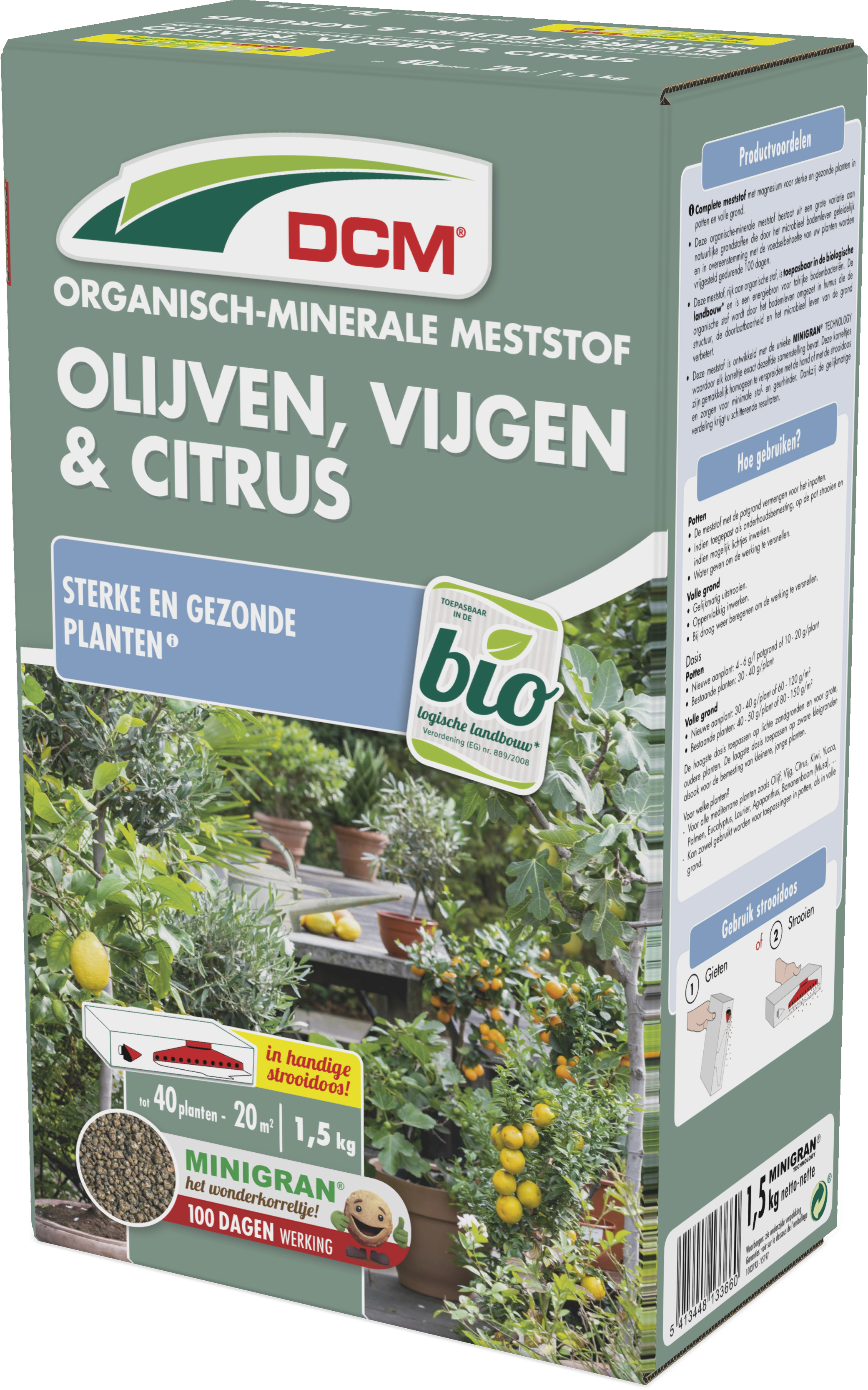 DCM Gödsel för Oliv, Fikon och Citrusträd  NPK 6-4-10 + Mg  med bacillus - 2