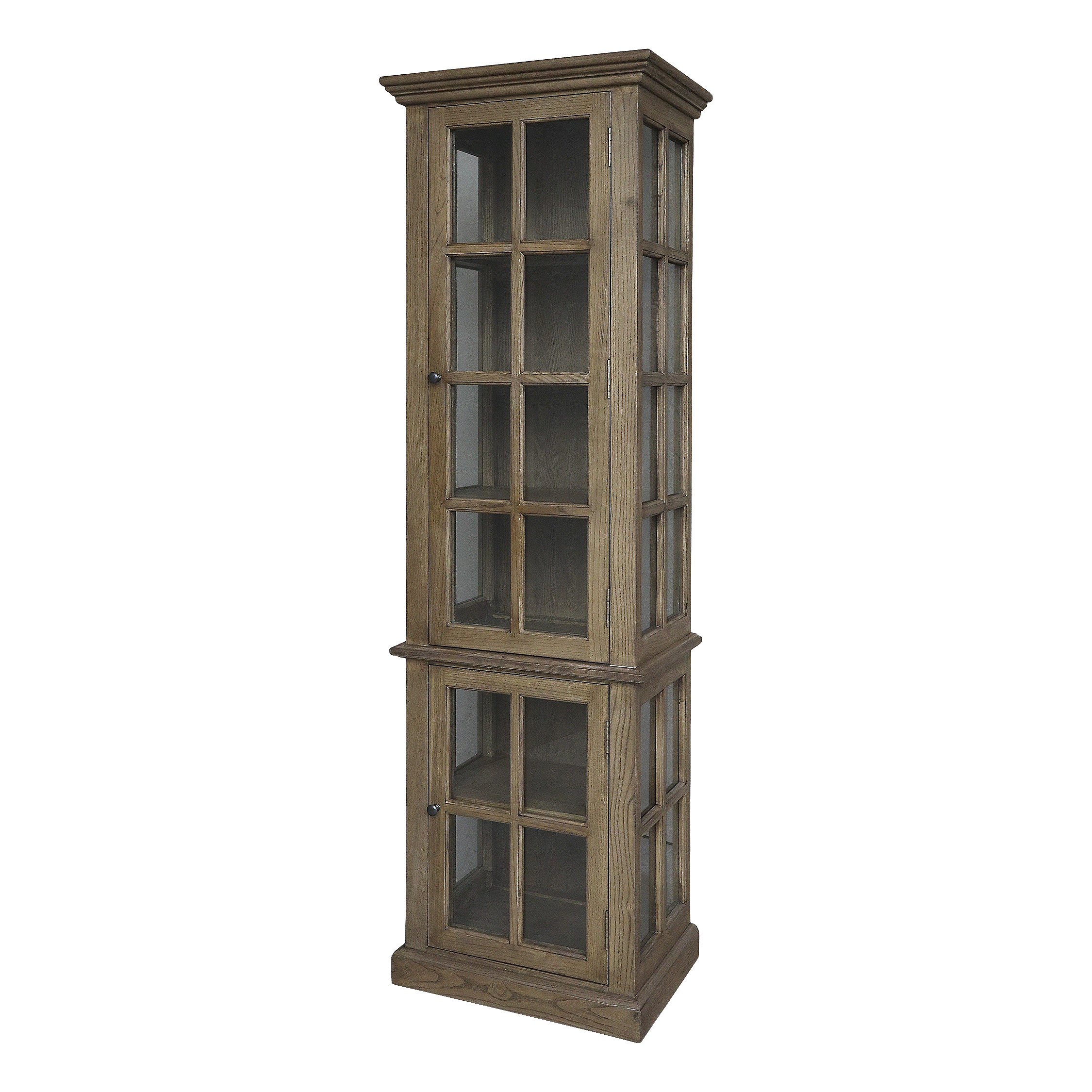 Marseille Display cabinet with 2 doors and shelves - Display cabinet - H196/L60/W40 cm - Natural - 2