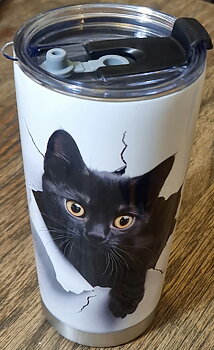Termosmugg "Svart katt"