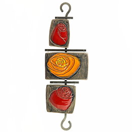 Annika Kihlman (1971) Colorful Roses Wall Plaque on a Metal Hanger 50 cm