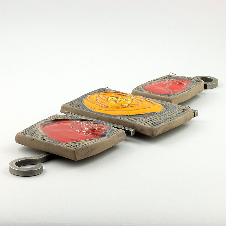 Annika Kihlman (1971) Colorful Roses Wall Plaque on a Metal Hanger 50 cm