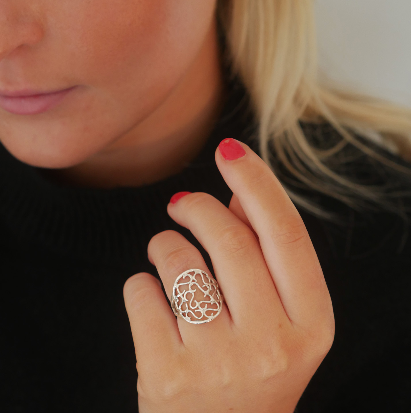 Agélii Fashion - Ring "Mandala" i sølv - Michael Medoc Collection