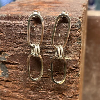 Agélii Fashion - Örhängen "Länk" i silver - Michael Medoc Collection