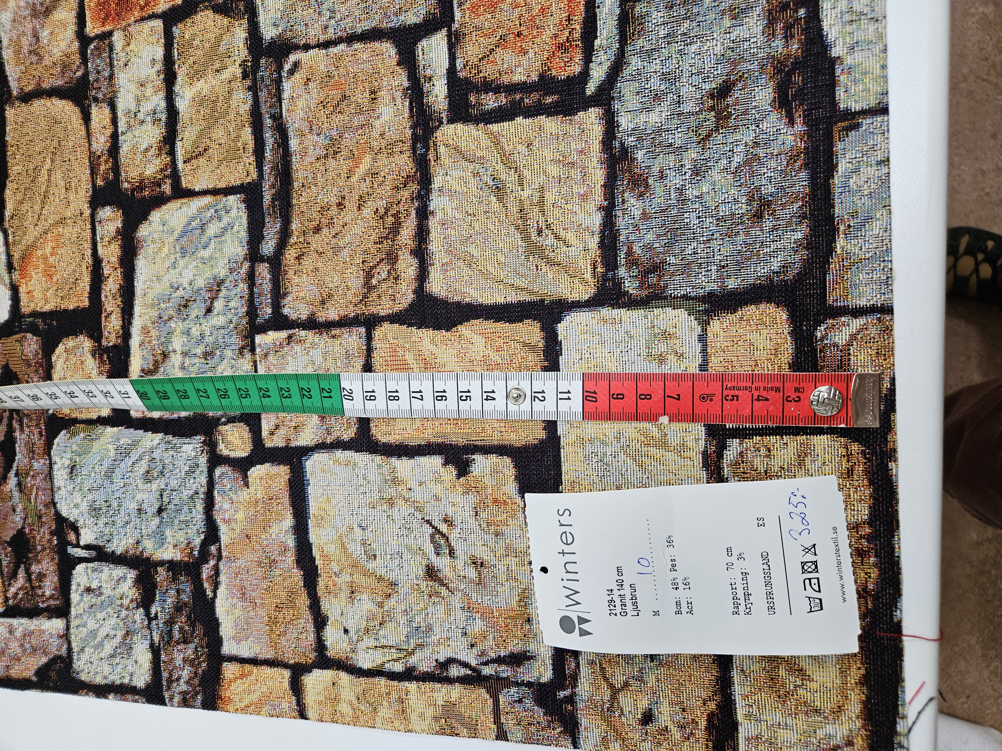 granit mönstrad gobeläng i brunatoner - 2