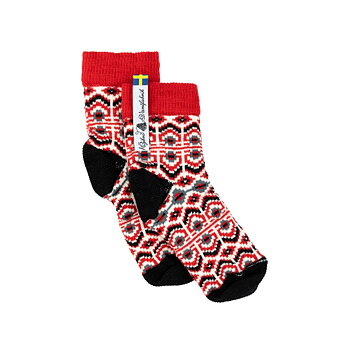 DALARNA RÖD KURBITS, TINY MERINOWOOL SOCK