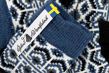 DALARNA BLÅ KURBITS, LITEN, MERINOULLSTRUMPA