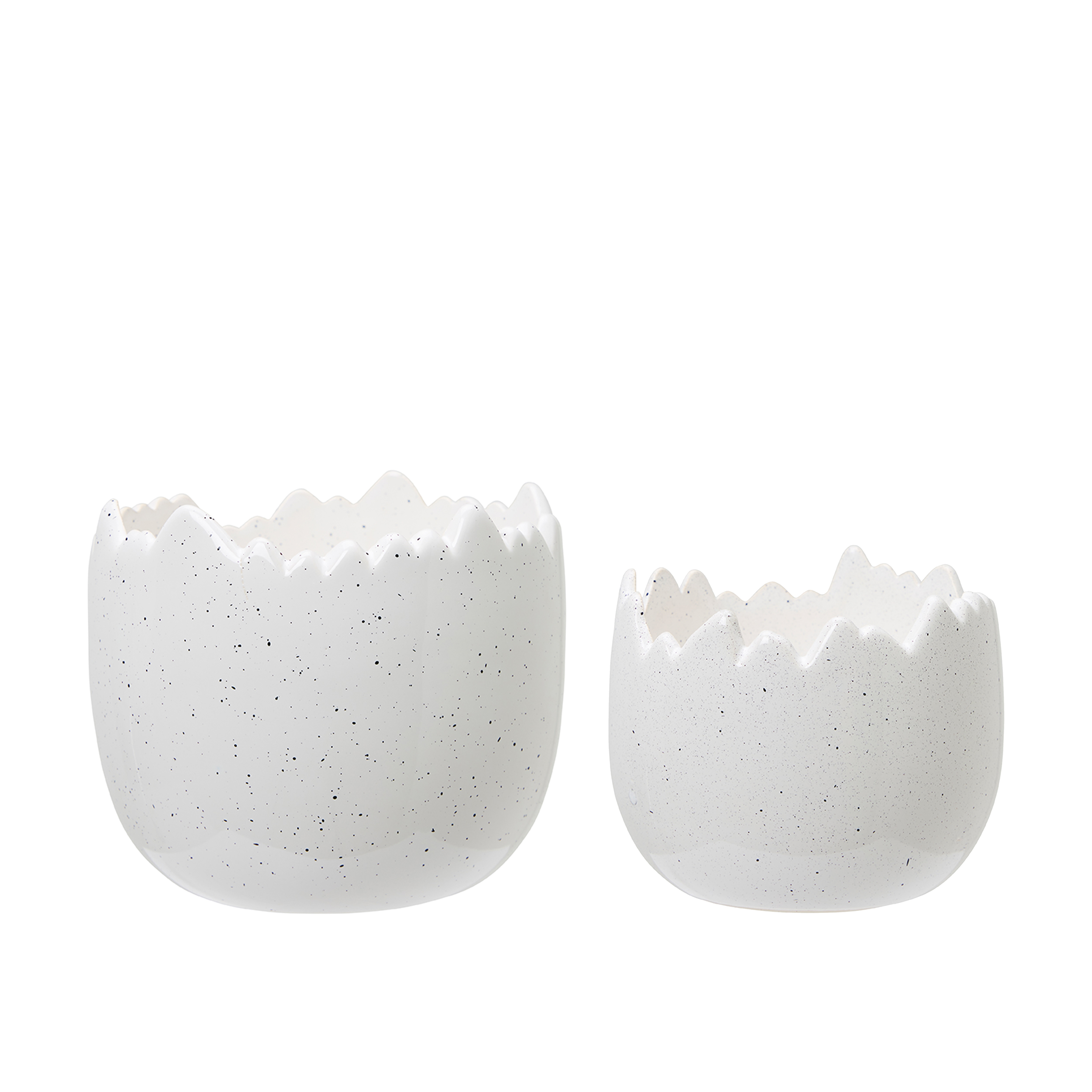 Pots Eggshell - Pot - Egg - White mottled/speckled - 2-pack - 3