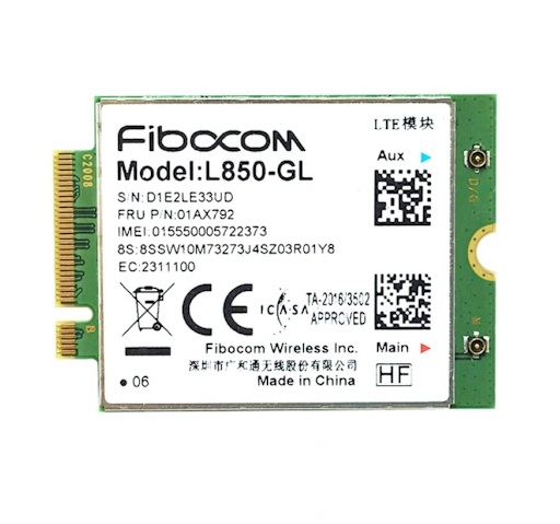 NY! Lenovo WWAN Fibocom L850-GL 4G/LTE ThinkPad FRU 01AX792 4G LTE Modem