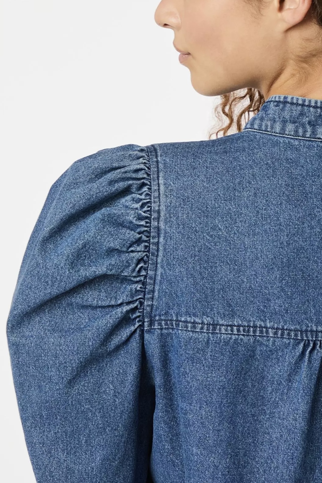 Neo Noir &nbsp;- Rosslyn Denim Blouse Blue - 3