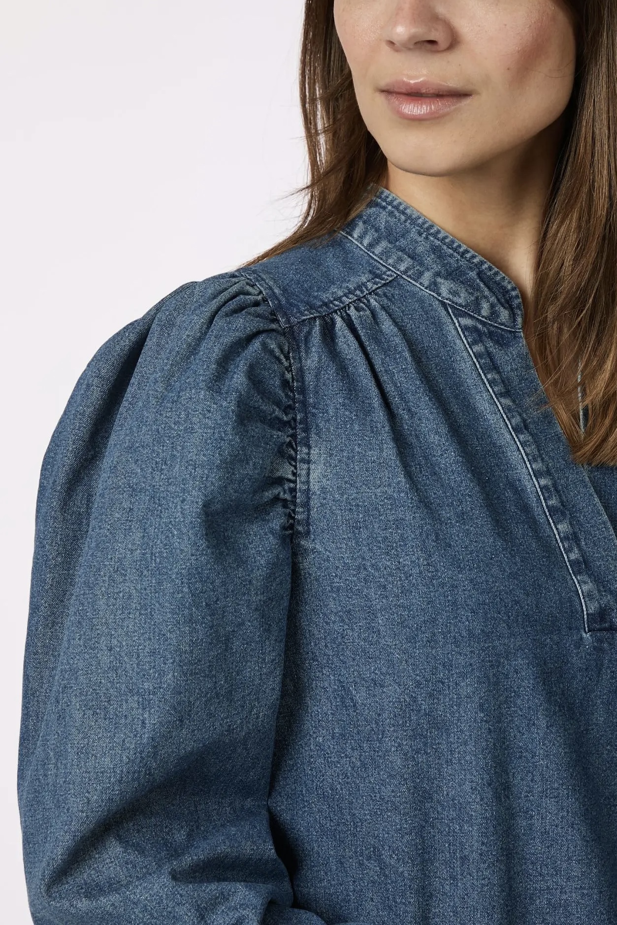 Neo Noir &nbsp;- Rosslyn Denim Blouse Blue - 4