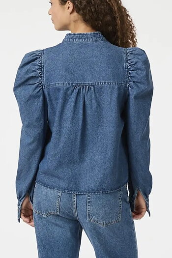 Neo Noir &nbsp;- Rosslyn Denim Blouse Blue