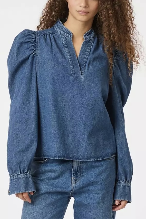 Neo Noir &nbsp;- Rosslyn Denim Blouse Blue