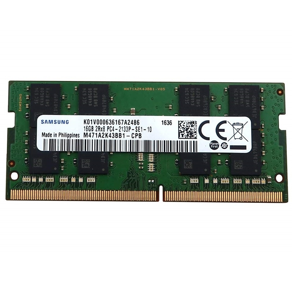 Begagnat 16GB DDR4 (1x16GB) Samsung SODIMM 2Rx8 PC4-2133P 2133MHz RAM Minne