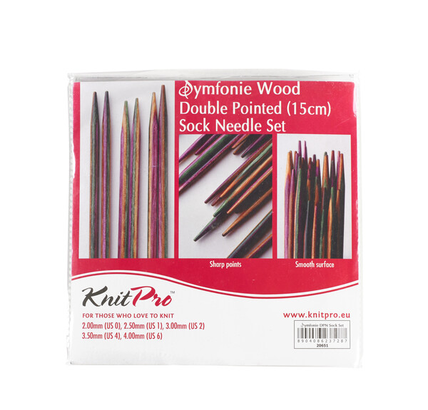 KnitPro Symfonie strumpstickor 15 cm set 