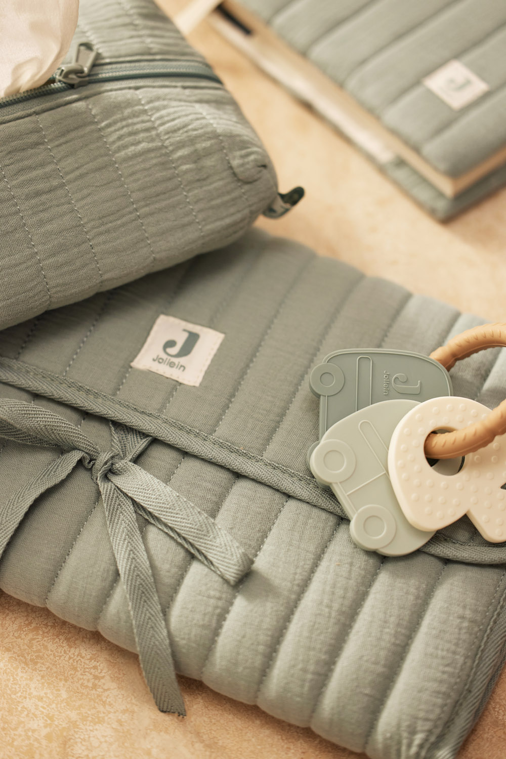 Jollein Skötbäddsunderlägg Muslin Olive Green - 7