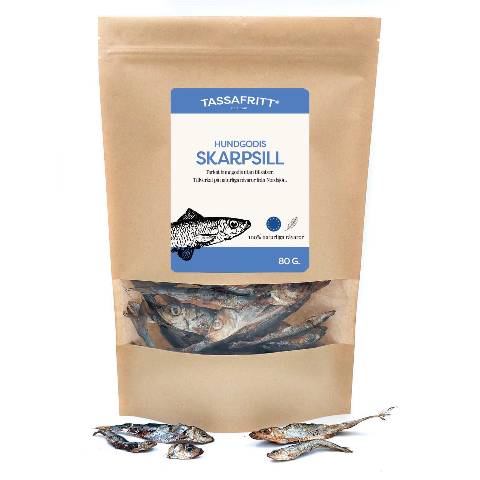 Tassafritt Skarpsill 80g