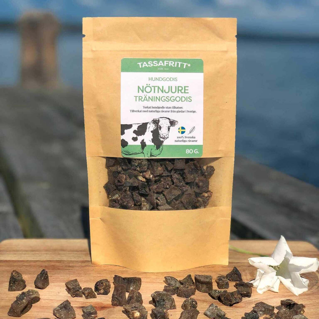 Tassafritt Hundgodis Oxnjure 80g
