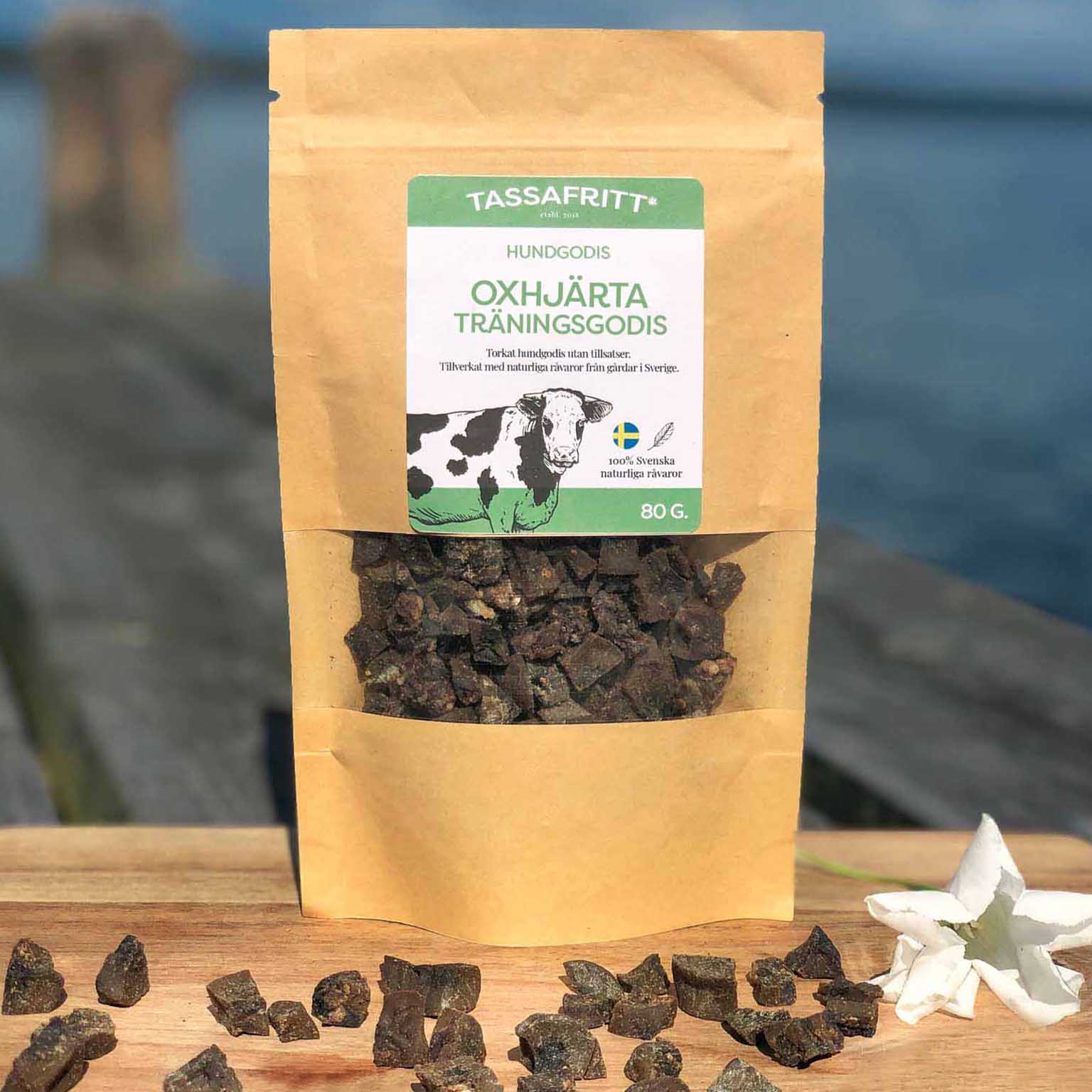 Tassafritt Hundgodis Oxhjärta 80g - 2