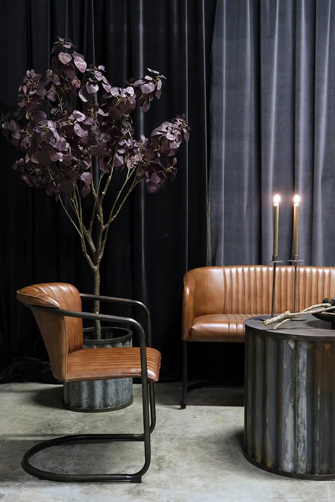 Harlem Loungesoffa i buffelskinn