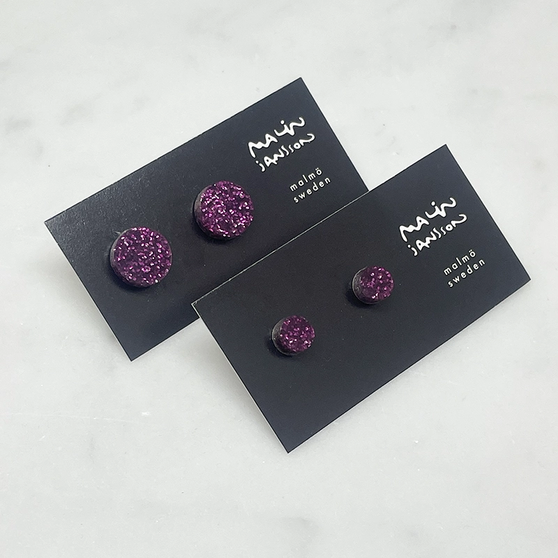 Örhängen, silver/plexi - CERISE - 3