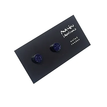 Örhängen, silver/plexi - BLÅLILA