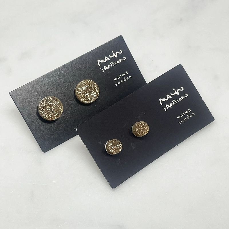 Örhängen, silver/plexi - GULD - 3
