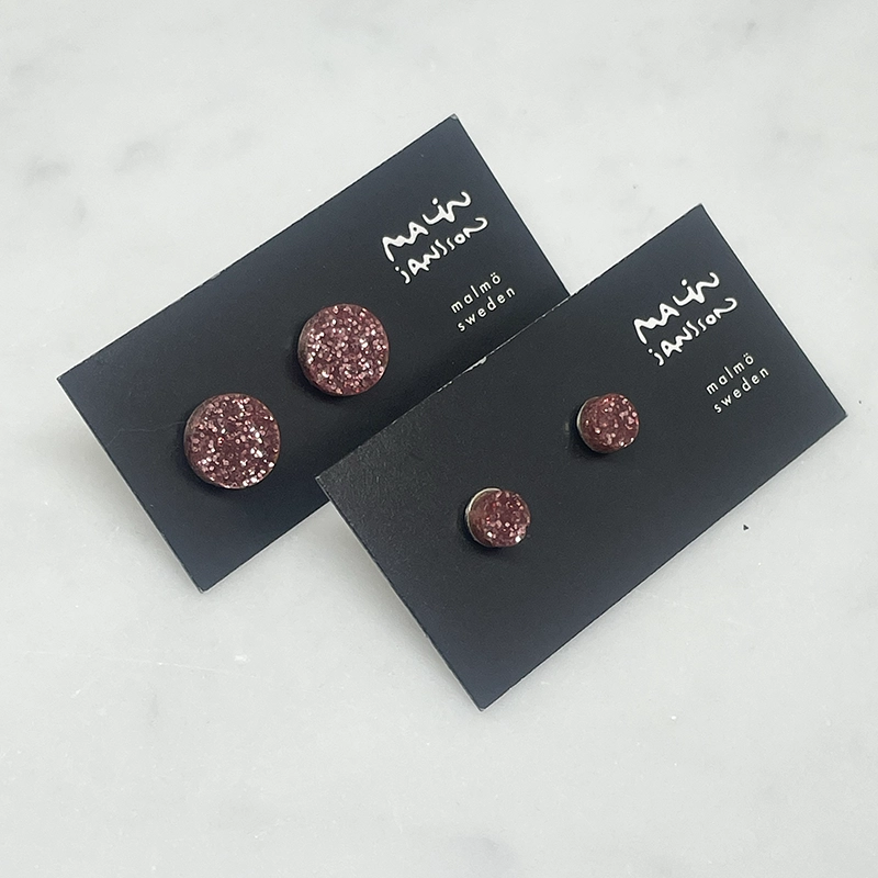 Örhängen, silver/plexi - ROSA - 3
