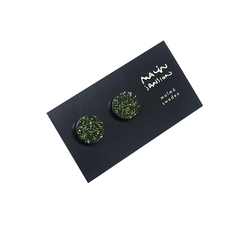 Örhängen, silver/plexi - MOSSGRÖN - 2