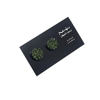 Örhängen, silver/plexi - MOSSGRÖN
