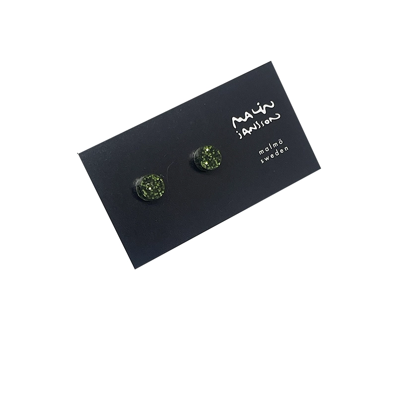 Örhängen, silver/plexi - MOSSGRÖN