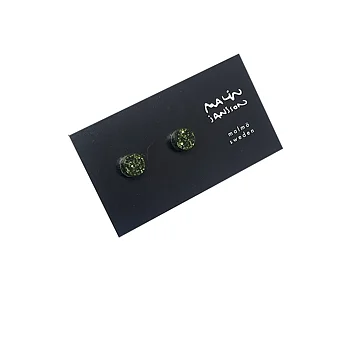 Örhängen, silver/plexi - MOSSGRÖN