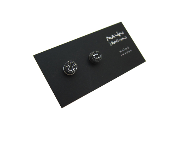 Örhängen, silver/plexi - SVART