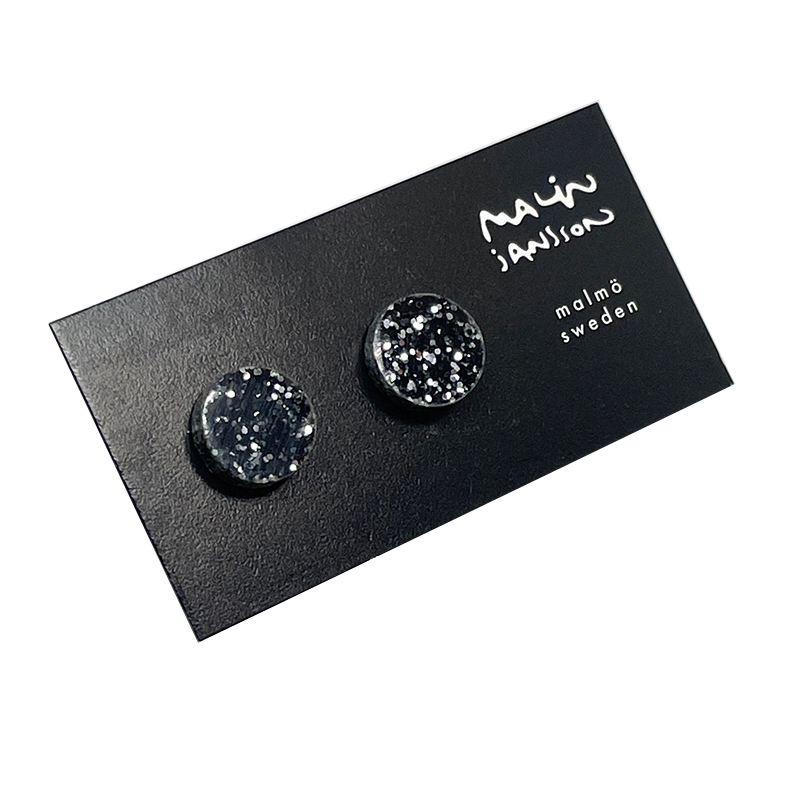 Örhängen, silver/plexi - SVART - 2