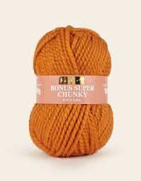 Hayfield Bonus Super Chunky 0647 Burnt Orange 100g Stickfasthet 9 maskor på 10 cm stickor/virknål  10 mm