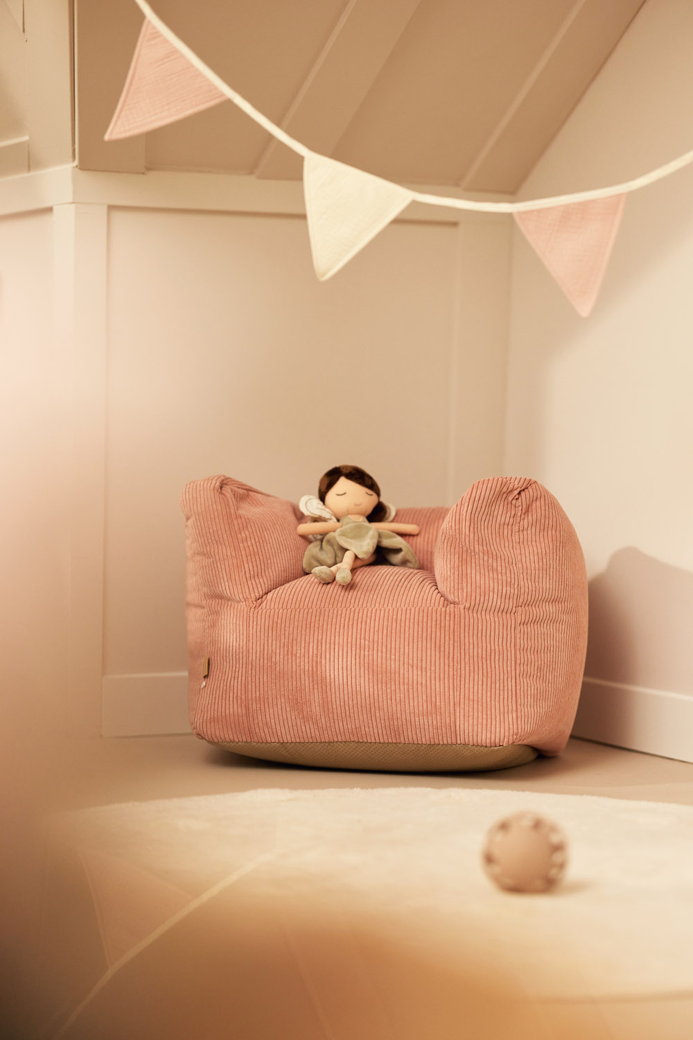 Jollein Beanbag Corduroy Wild Rose - 7