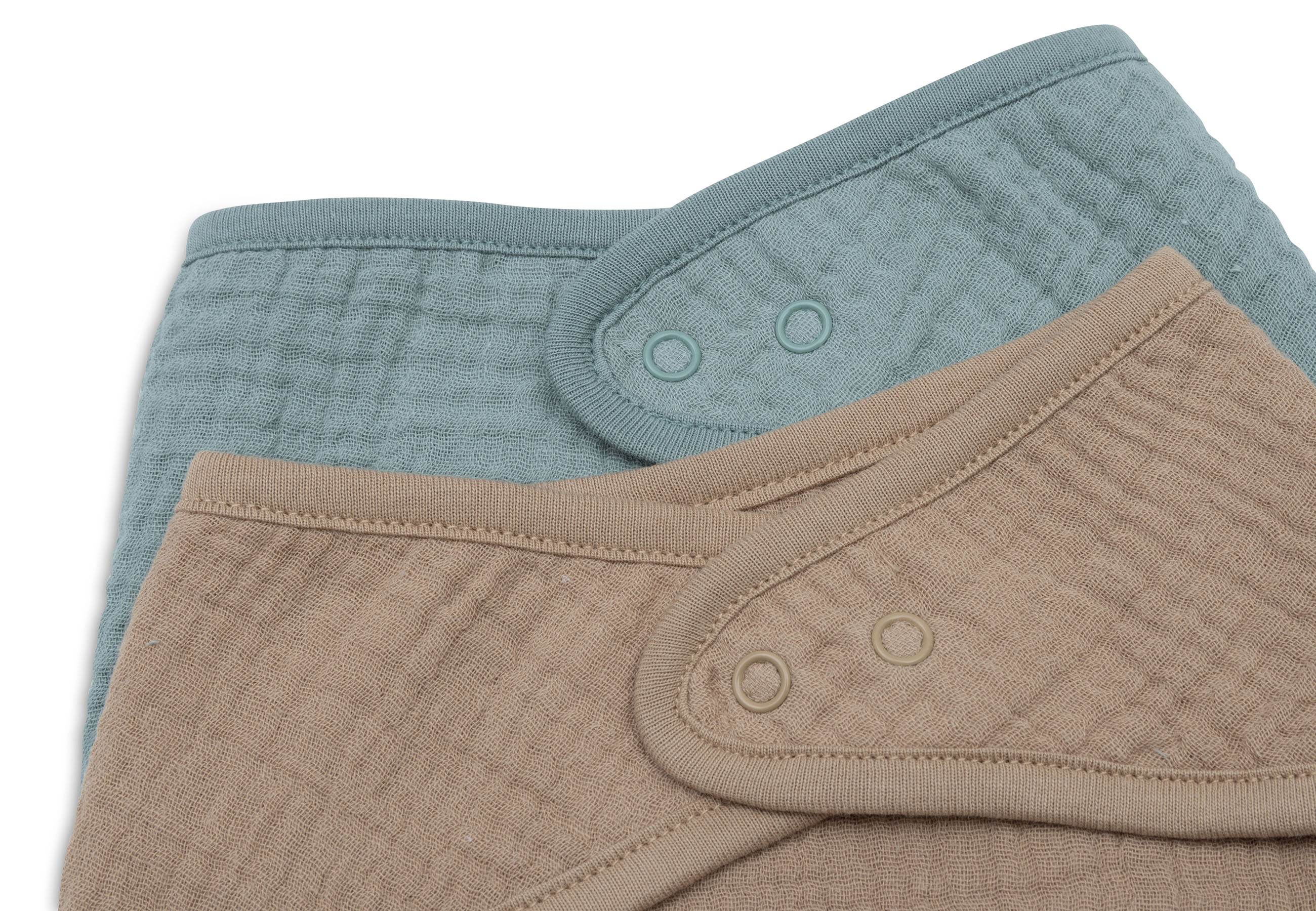 Jollein Bandana Bib Muslin Sea Green/Biscuit 2p - 3