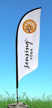 Beachflagga mini komplett med mast, väska & jordskruv