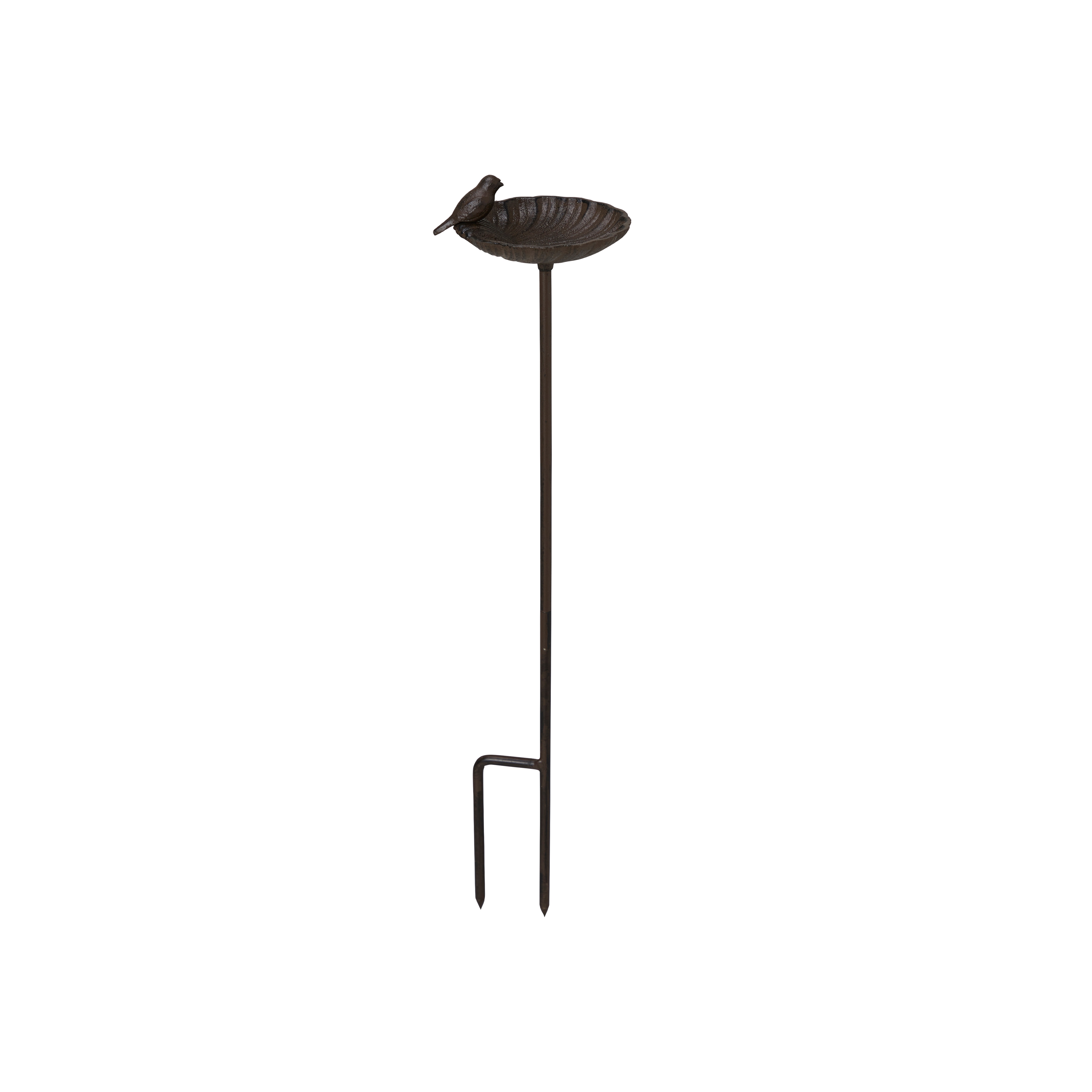 Fågelbad stick i gjutjärn - Brun - 16x85 cm - 2