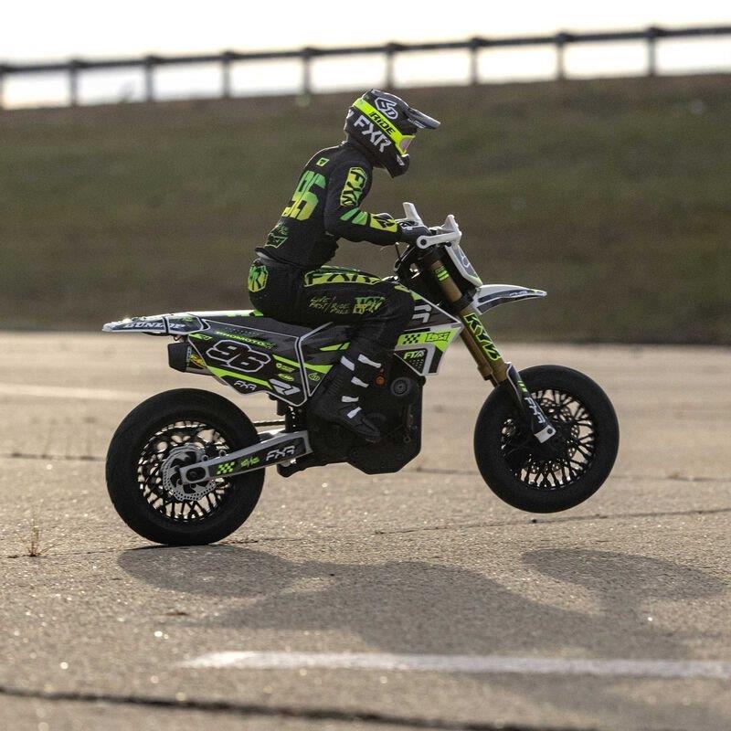 LOSI 1/4 Promoto-SM FXR Supermoto Motorcycle RTR Basic, White - 4