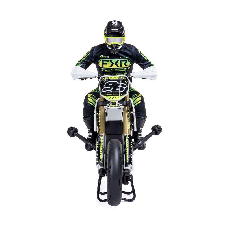 LOSI 1/4 Promoto-SM FXR Supermoto Motorcycle RTR Basic, White - 18