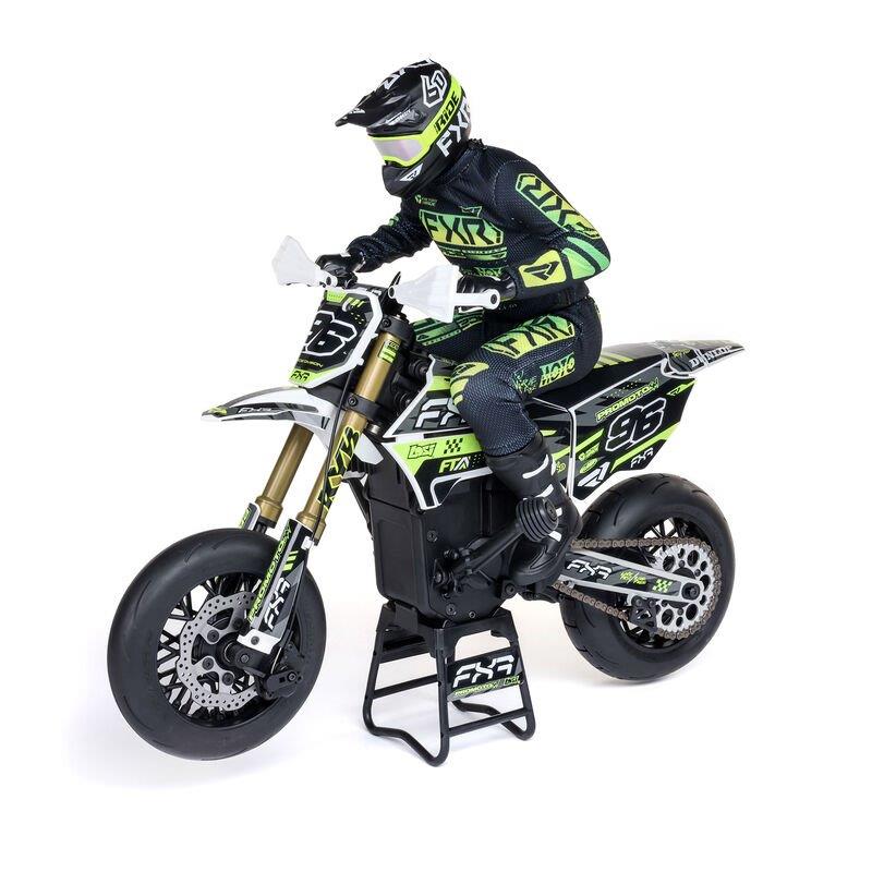 LOSI 1/4 Promoto-SM FXR Supermoto Motorcycle RTR Basic, White - 2
