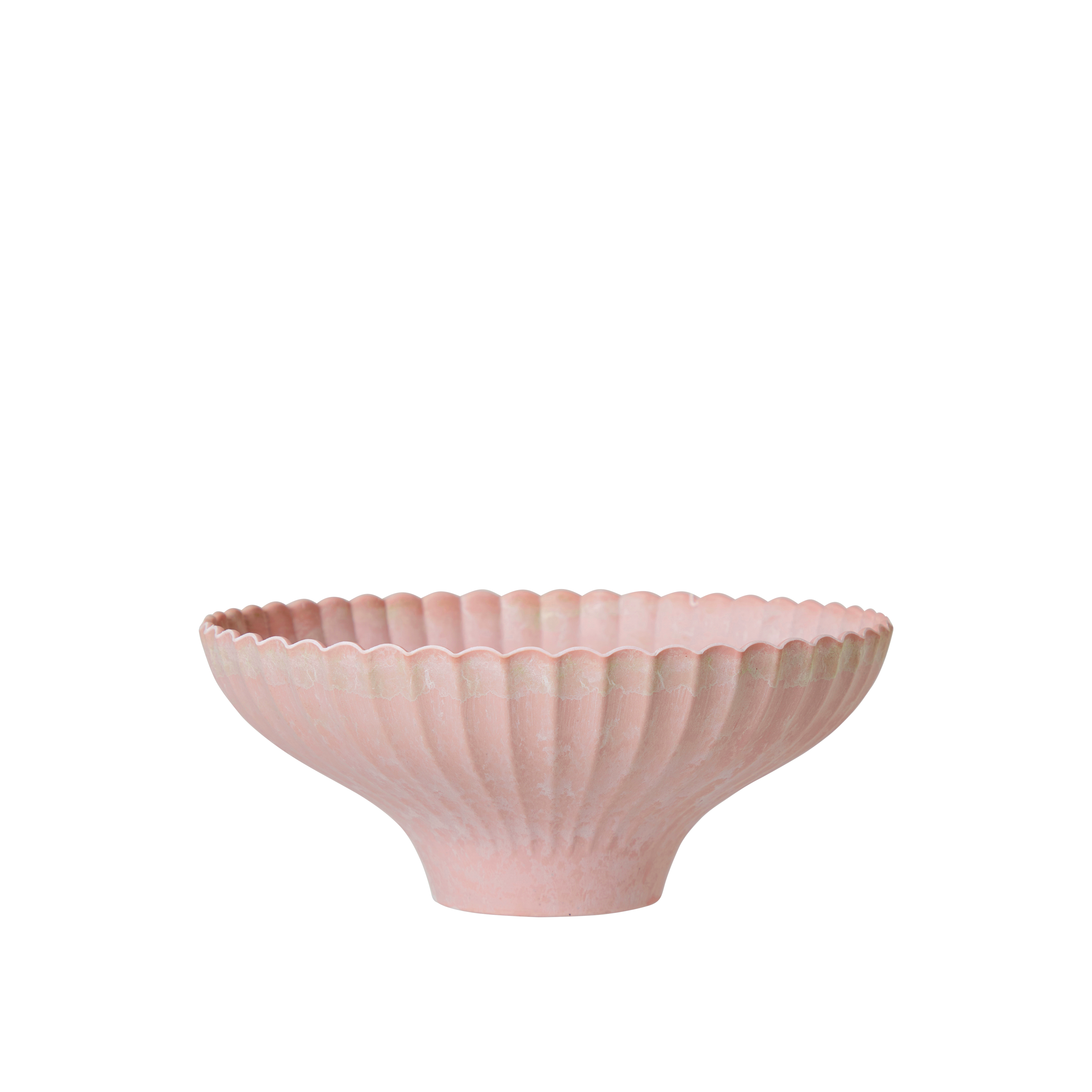Pot - Bowl - Recycled Plastic - Pink/Mottled - 24x10 cm - 3
