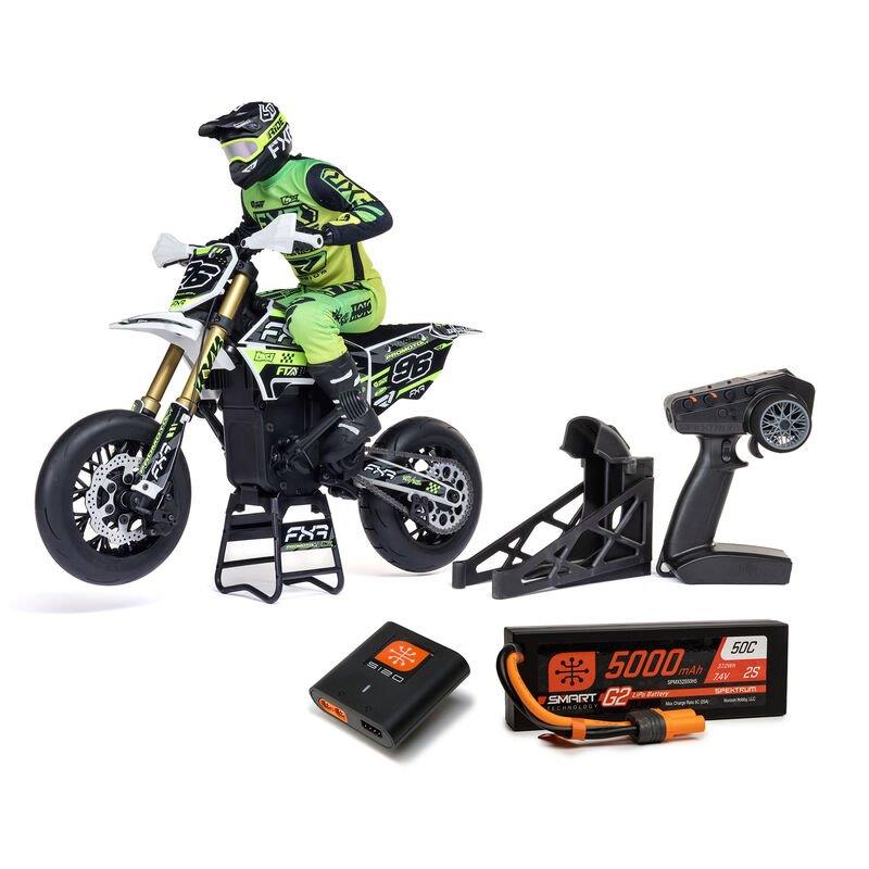 LOSI 1/4 Promoto-SM FXR Supermoto Motorcycle RTR (Battery and Charger Included), - 2