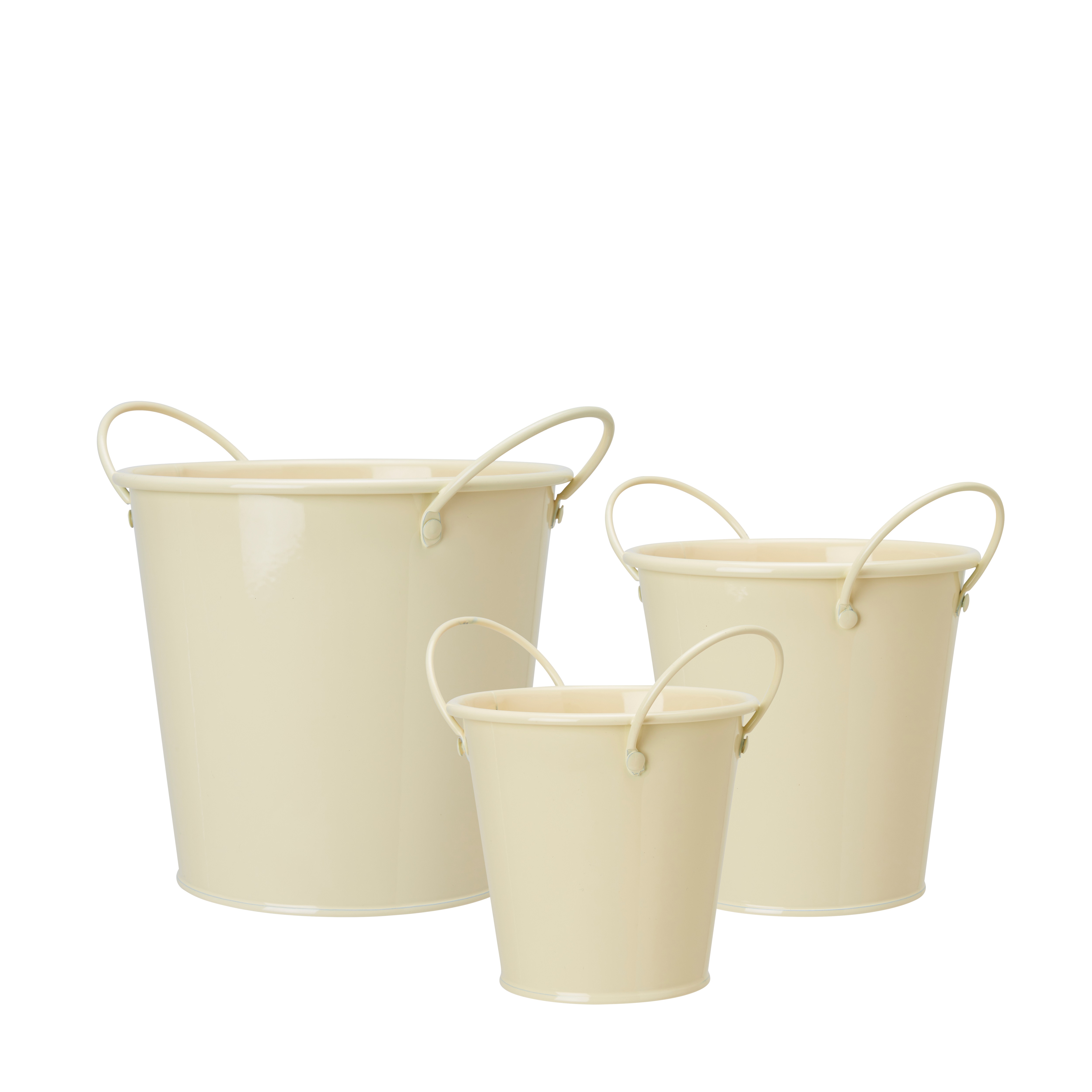 Kruka – Hink - Spann – 3-pack – Metall - Gul - 3