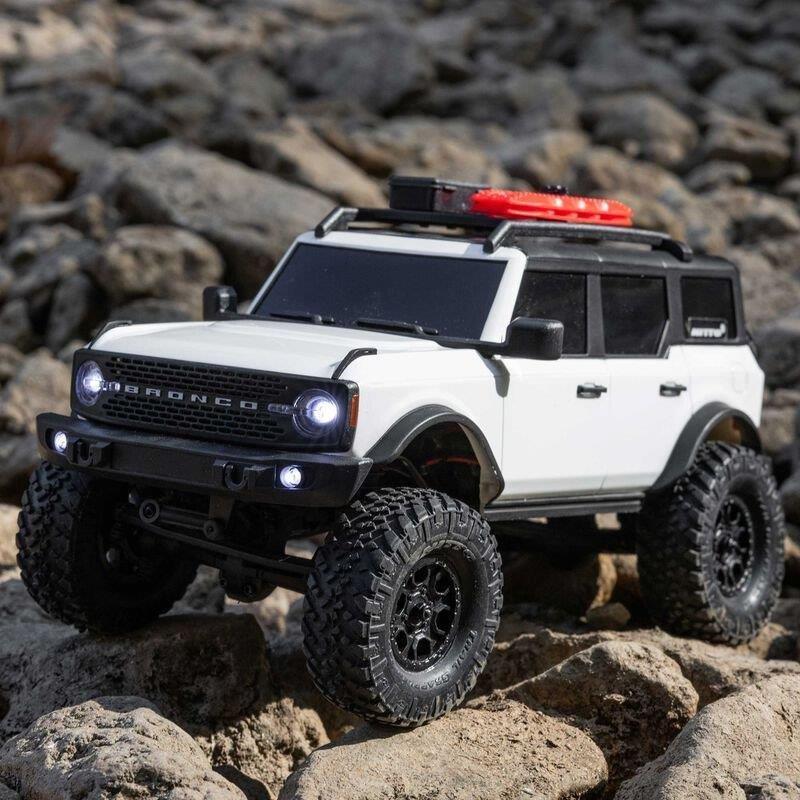 Axial 1/24 SCX24 Ford Bronco 4X4 RTR Brshd RC (Battery & Charger Incl.), White - 4