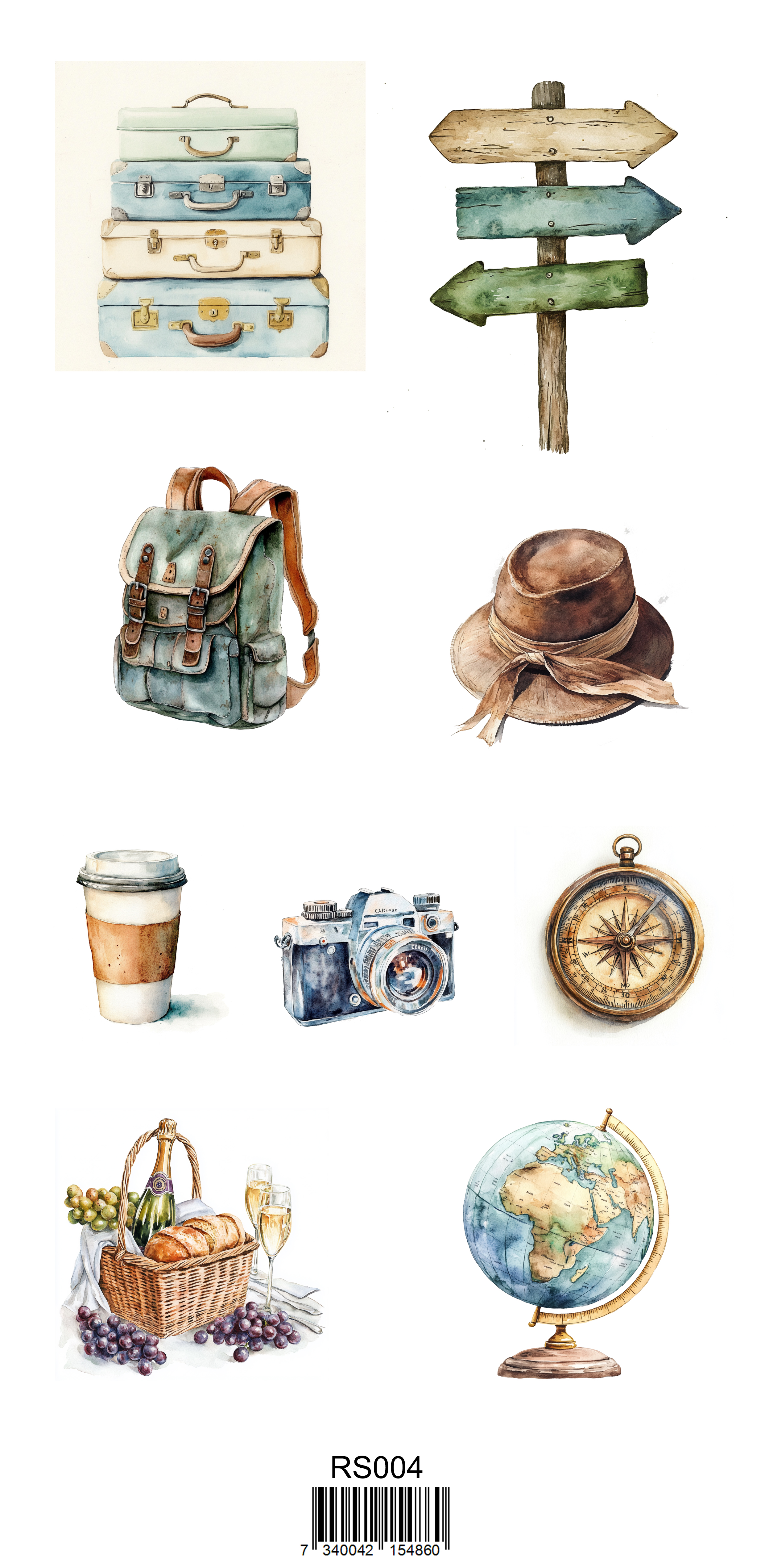 Stickers Reprint - Journey Collection -  11x21 cm