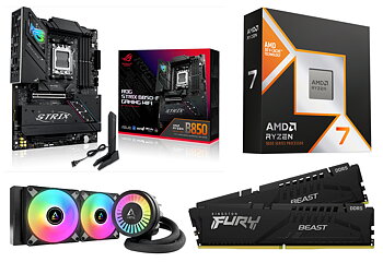 AMD 9800X3D Pro vuppgraderingspaket | AMD Ryzen 7 9800X3D  | 32GB DDR5 | ASUS ROG Strix WiFi | Vattenkylning All-In-One RGB |